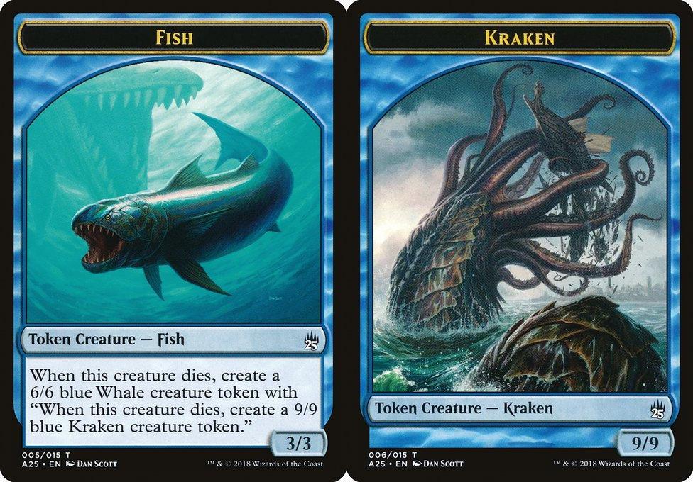 Fish (005) // Kraken (006) Double-Sided Token
