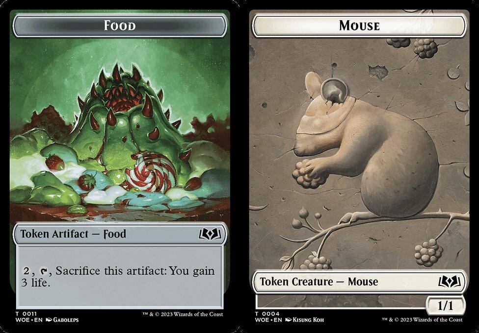 Food (0011) // Mouse (0004) Double-Sided Token - Foil
