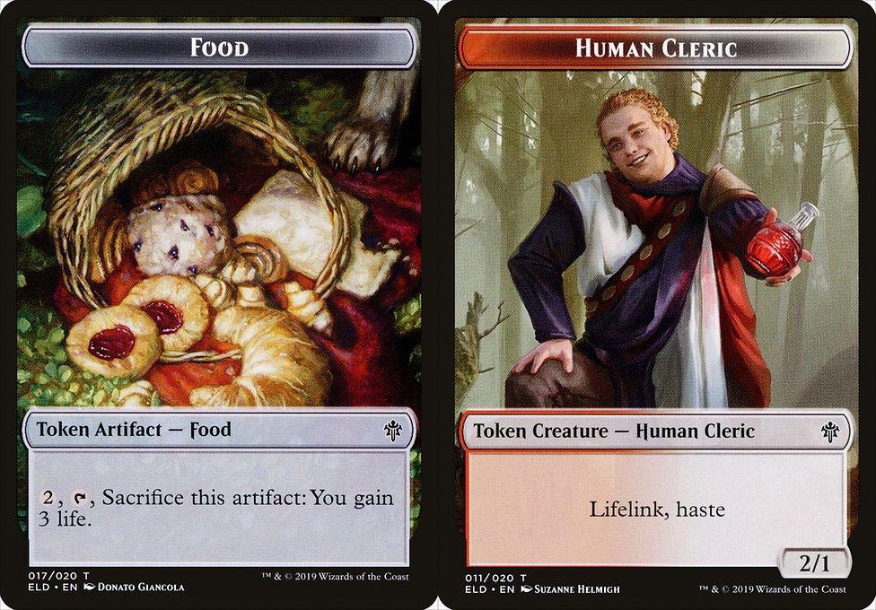 Food (017) // Human Cleric (011) Double-Sided Token - Foil