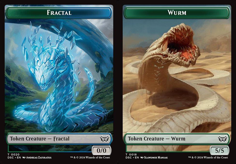 Fractal (0020) // Wurm (0018) Double-Sided Token