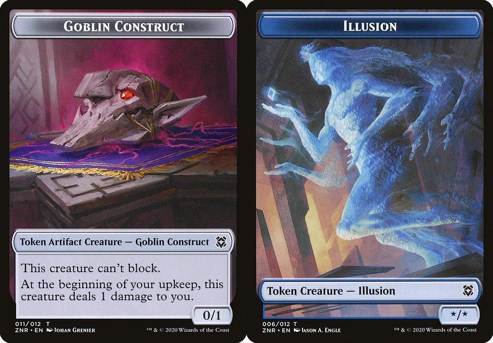 Goblin Construct (011) // Illusion (006) Double-Sided Token - Foil