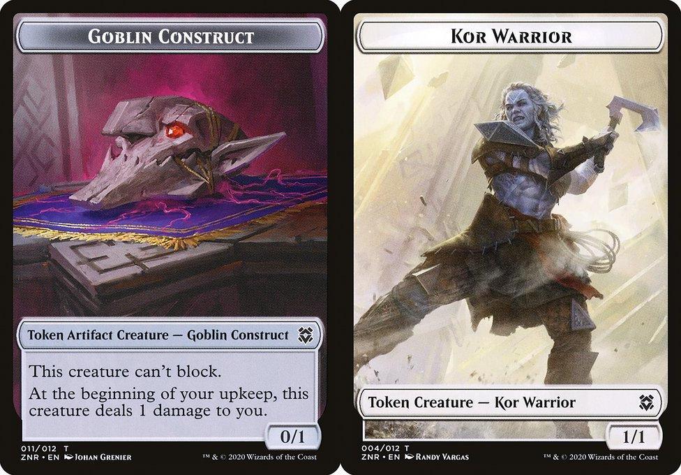 Goblin Construct (011) // Kor Warrior (004) Double-Sided Token - Foil