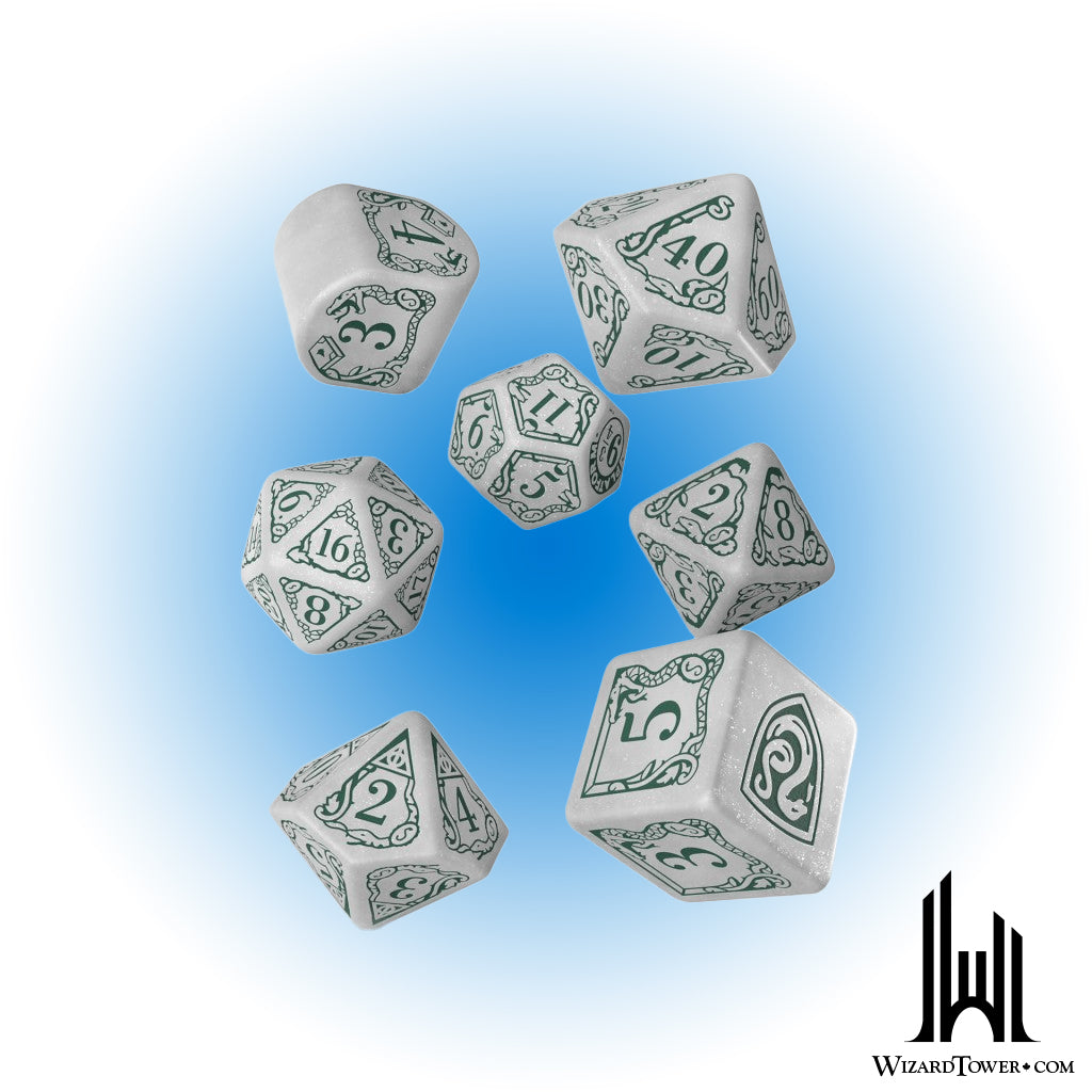 Dice Set - Harry Potter Slytherin Modern White 7ct