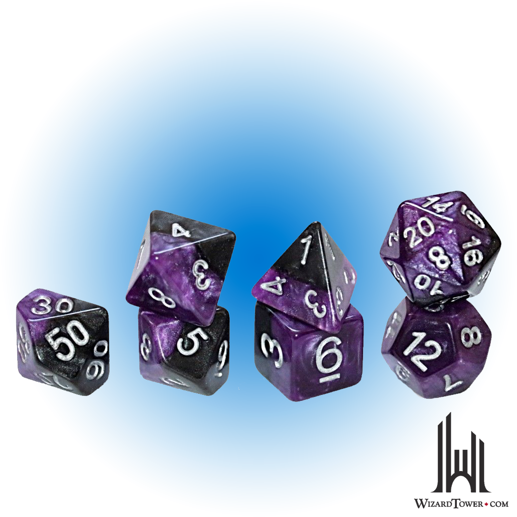 Dice Set - Halfsies Panther 7ct