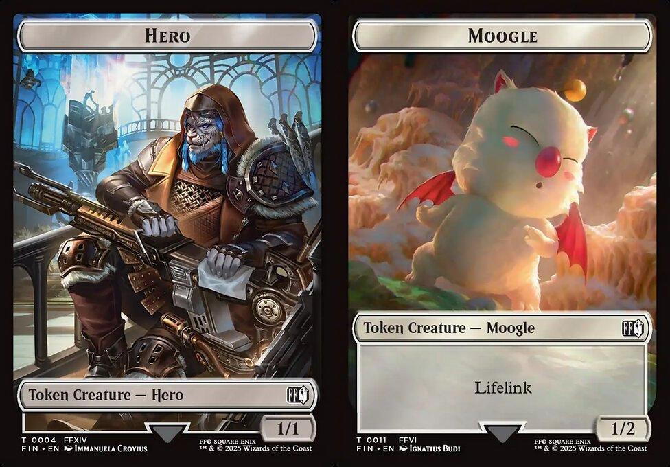 Hero (0004) // Moogle (0011) Double-Sided Token