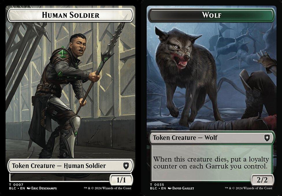 Human Soldier (0007) // Wolf (0035) Double-Sided Token