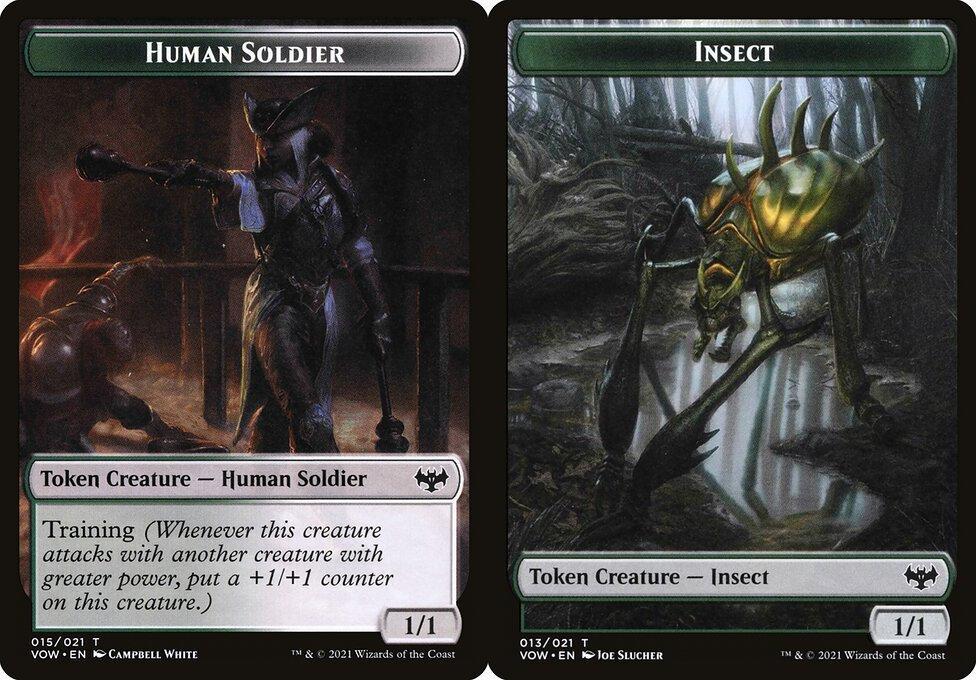 Human Soldier (015) // Insect (013) Double-Sided Token - Foil