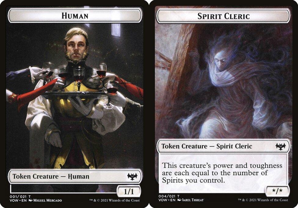 Human (001) // Spirit Cleric (004) Double-Sided Token - Foil