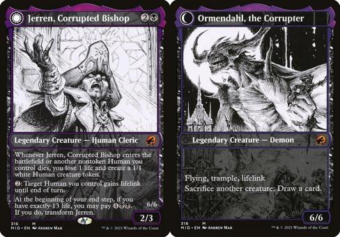 Jerren, Corrupted Bishop // Ormendahl, the Corrupter (316) (Showcase)