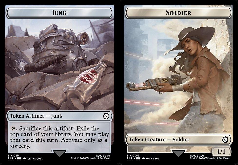 Junk (0015) // Soldier (0004) Double-Sided Token - Foil