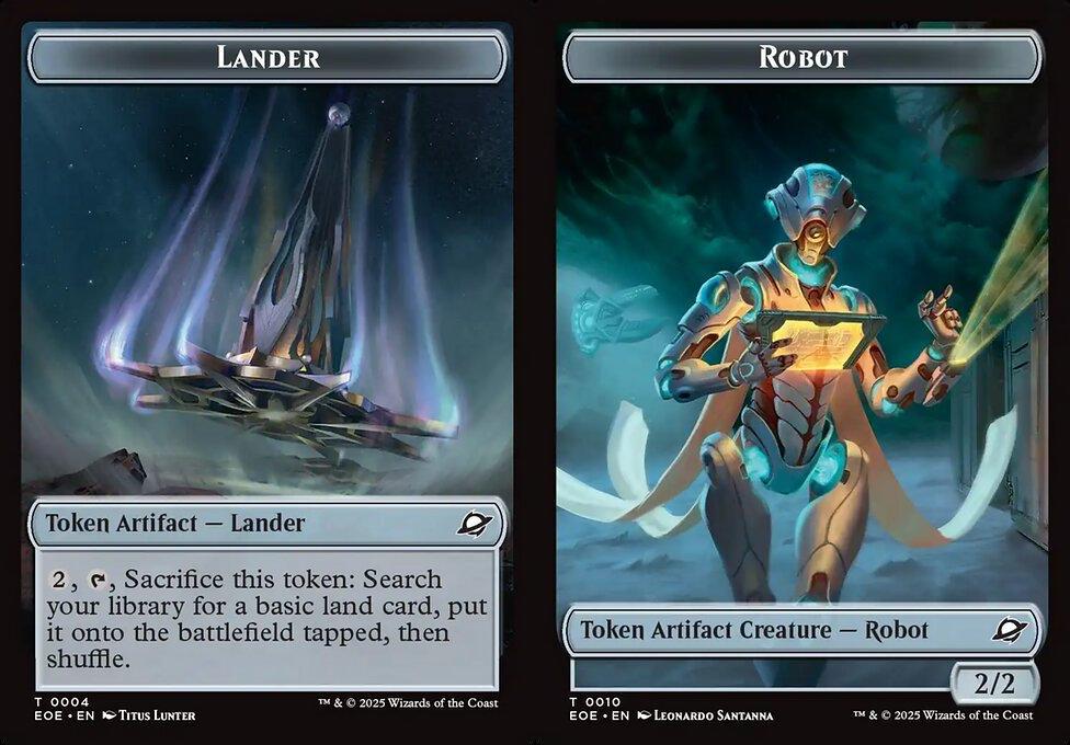 Lander (0004) // Robot (0010) Double-Sided Token - Foil