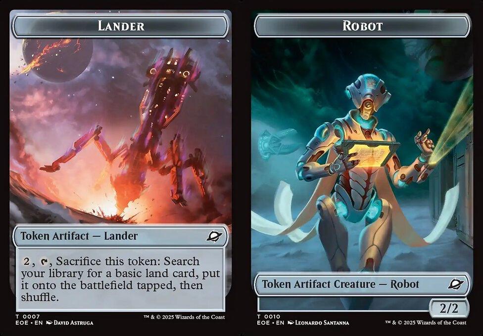Lander (0007) // Robot (0010) Double-Sided Token - Foil