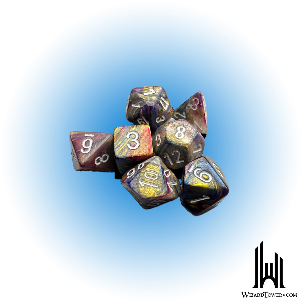 Dice Set - Festive Carousel / White Mini 7ct