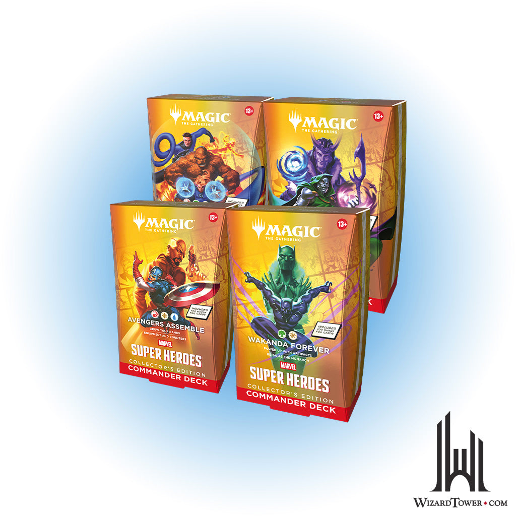 Magic the Gathering Marvel Super Heroes Collector Commander Deck - Set of All 4