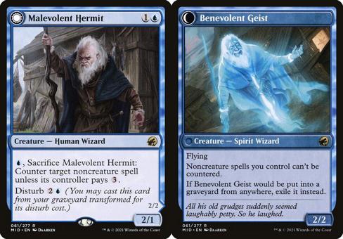Malevolent Hermit // Benevolent Geist - Foil