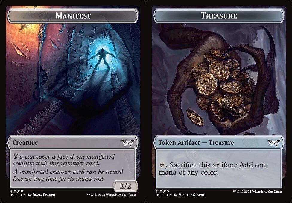 Manifest (0018) // Treasure (0015) Double-Sided Token