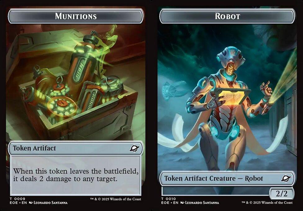 Munitions (0009) // Robot (0010) Double-Sided Token - Foil