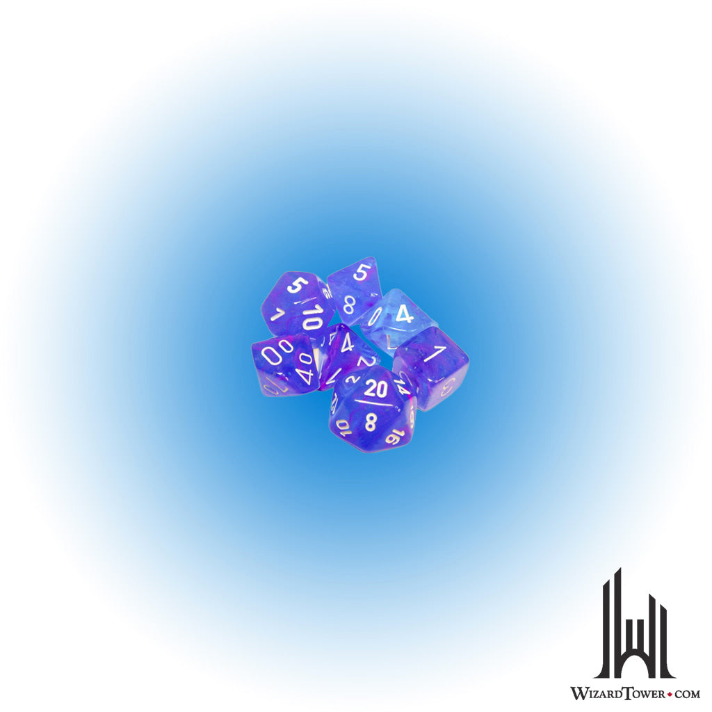 Dice Set - Nebula Aura / White Luminary 7ct