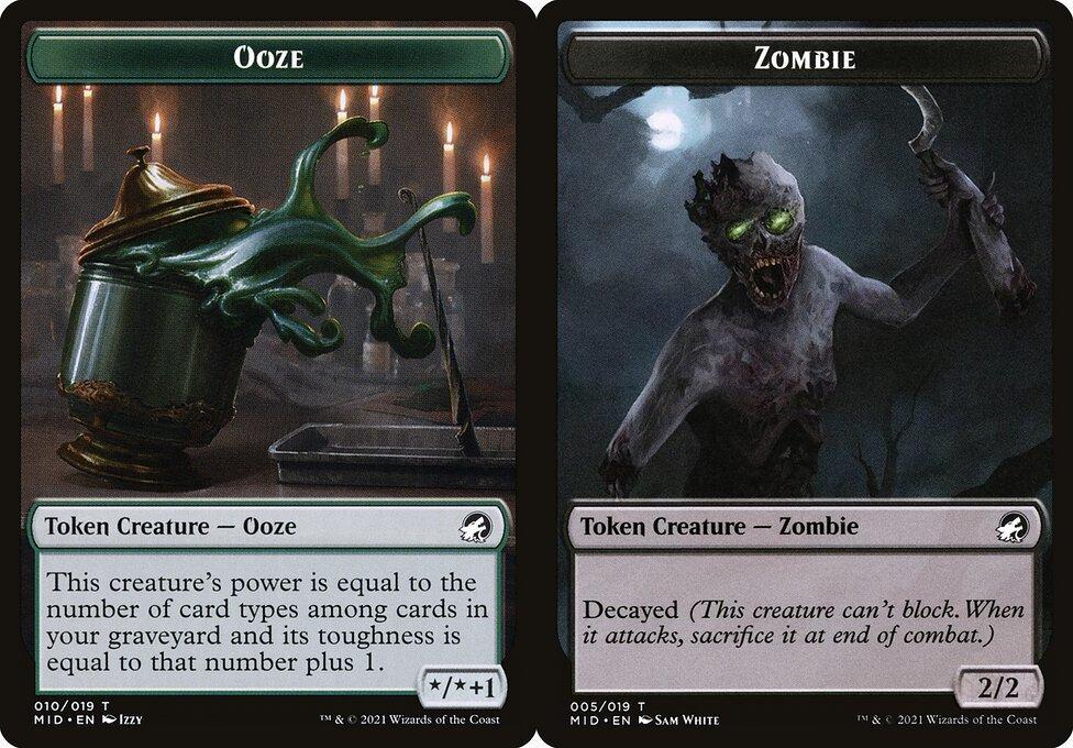 Ooze (010) // Zombie (005) Double-Sided Token - Foil