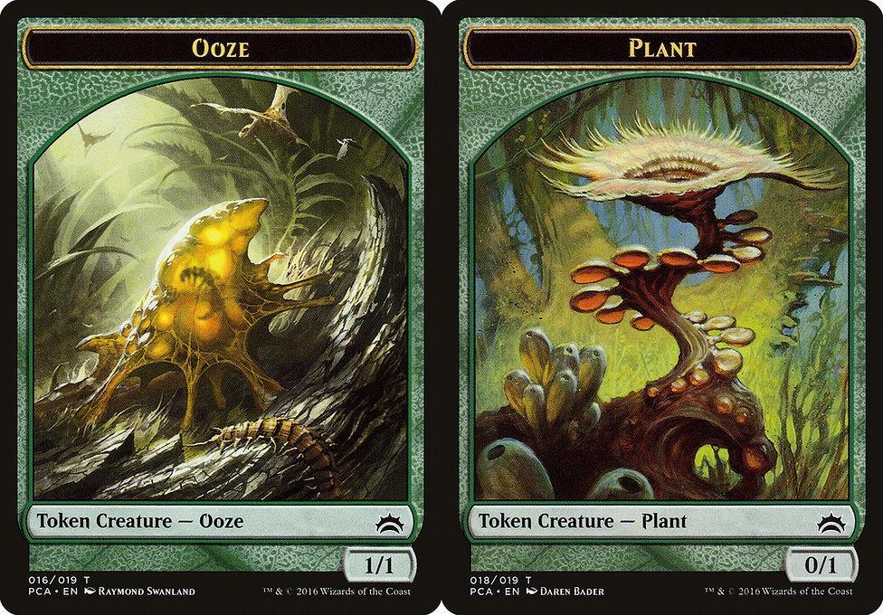 Ooze (016) // Plant (018) Double-Sided Token