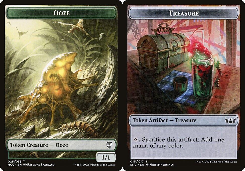 Ooze (025) // Treasure (015) Double-Sided Token