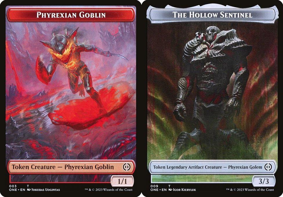 Phyrexian Goblin (003) // The Hollow Sentinel (009) Double-Sided Token