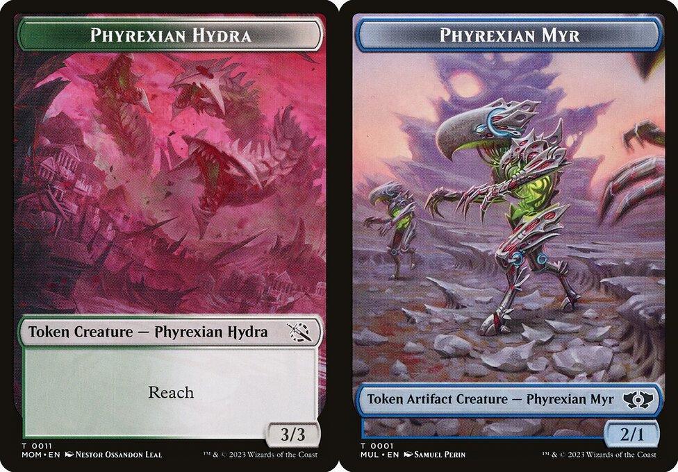 Phyrexian Hydra (0011) // Phyrexian Myr (0001) Double-Sided Token - Foil