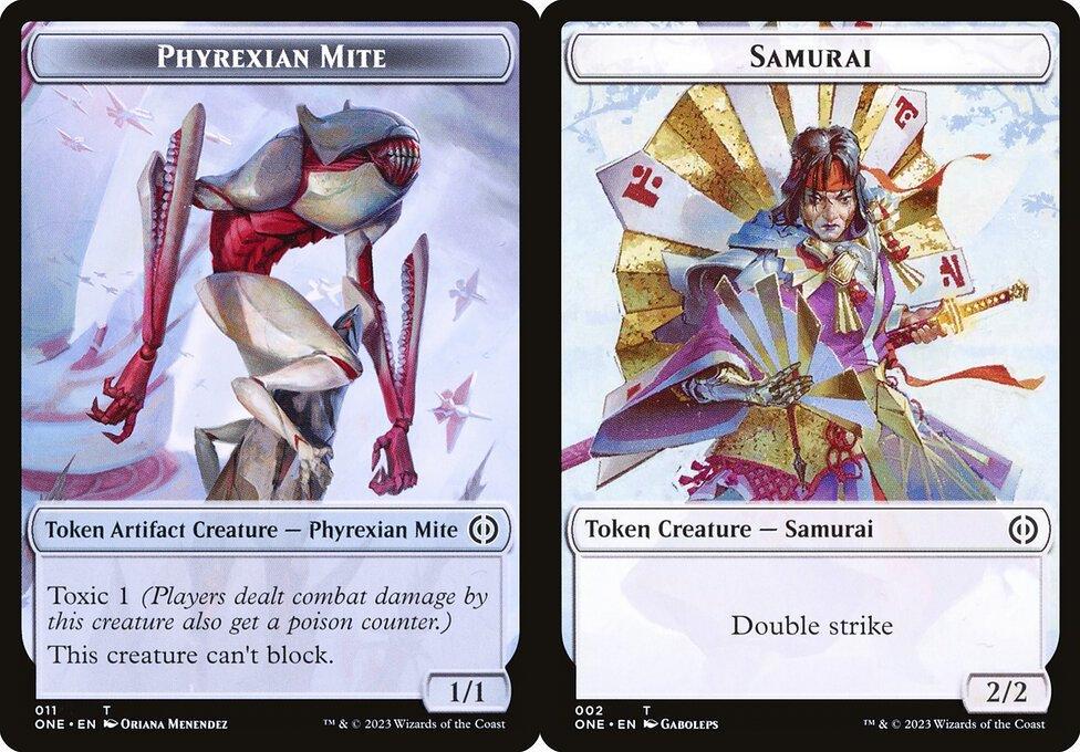 Phyrexian Mite (011) // Samurai (002) Double-Sided Token - Foil