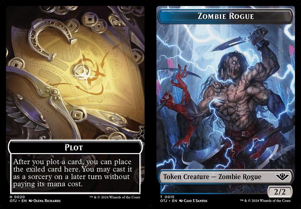 Plot (0020) // Zombie Rogue (0015) Double-Sided Token