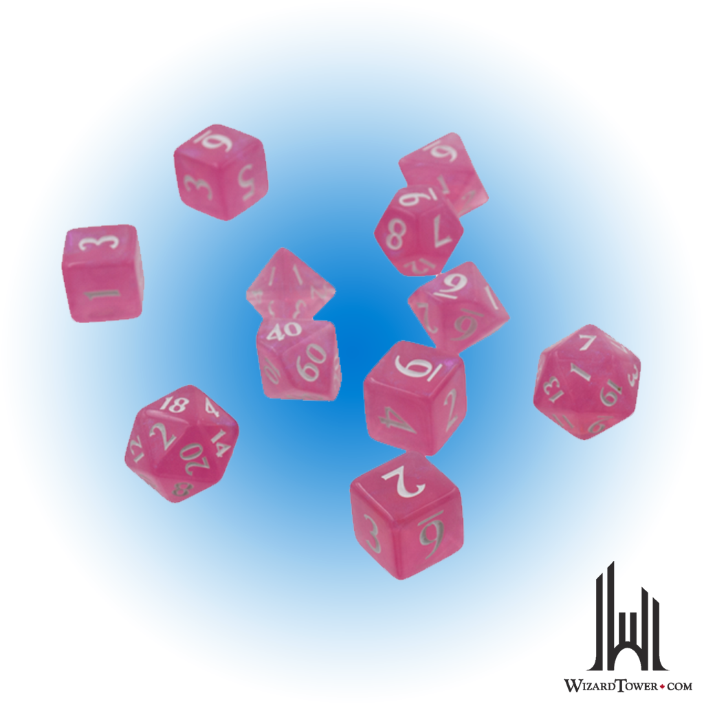 Dice Set - Eclipse Hot Pink 11ct