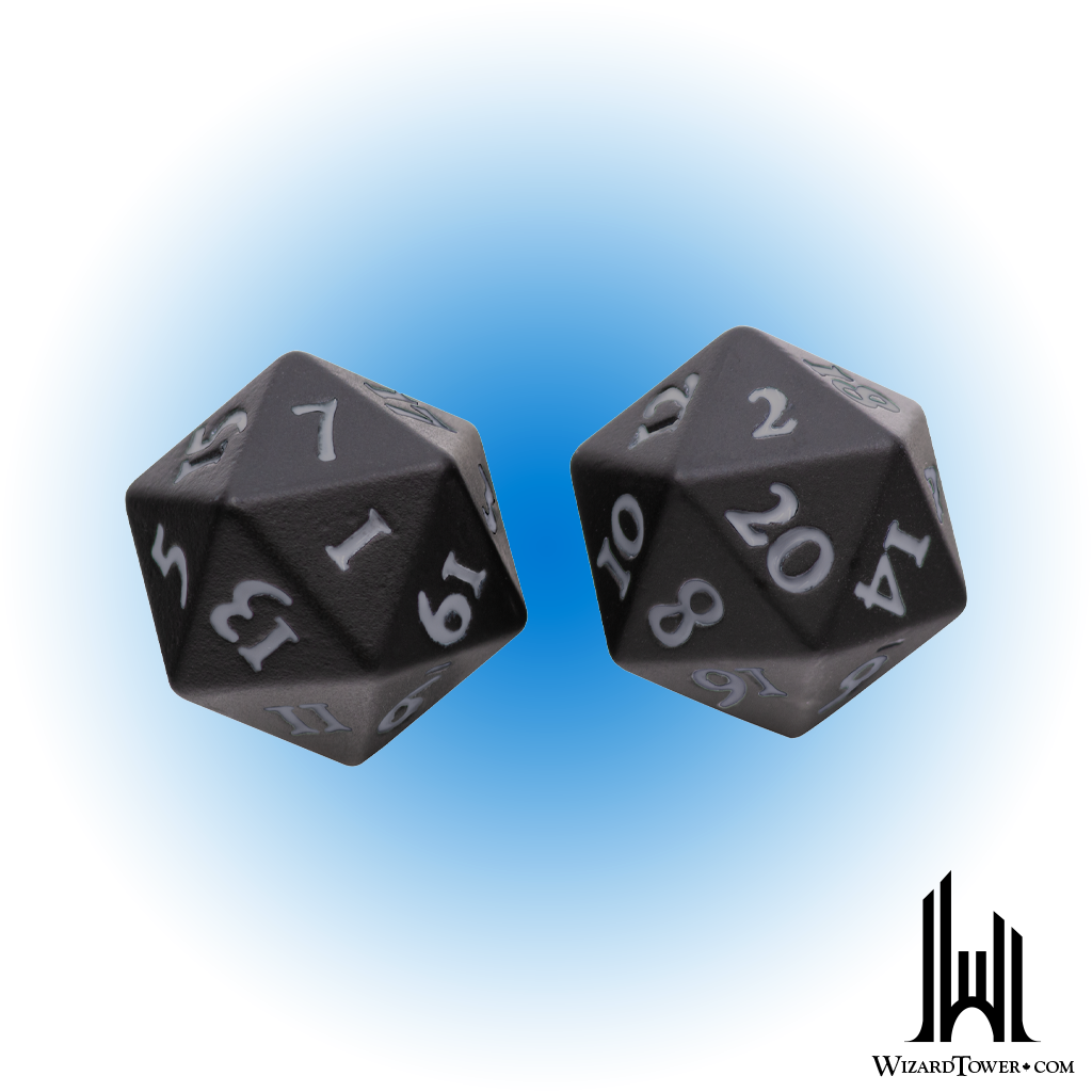 Dice Set - Heavy Metal Vivid Black d20 2ct
