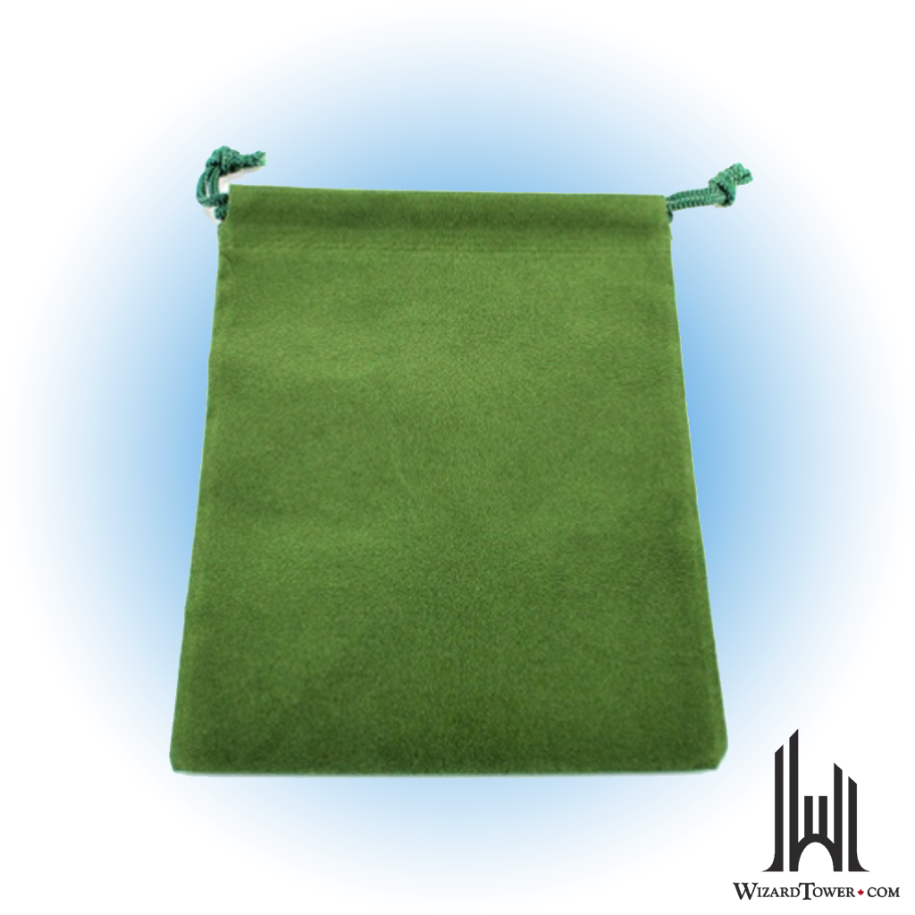 Dice Bag - Suedecloth Green 4" x 5.5"