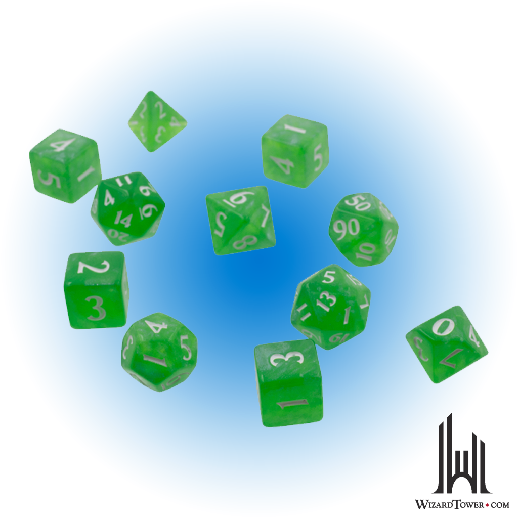 Dice Set - Eclipse Lime Green 11ct