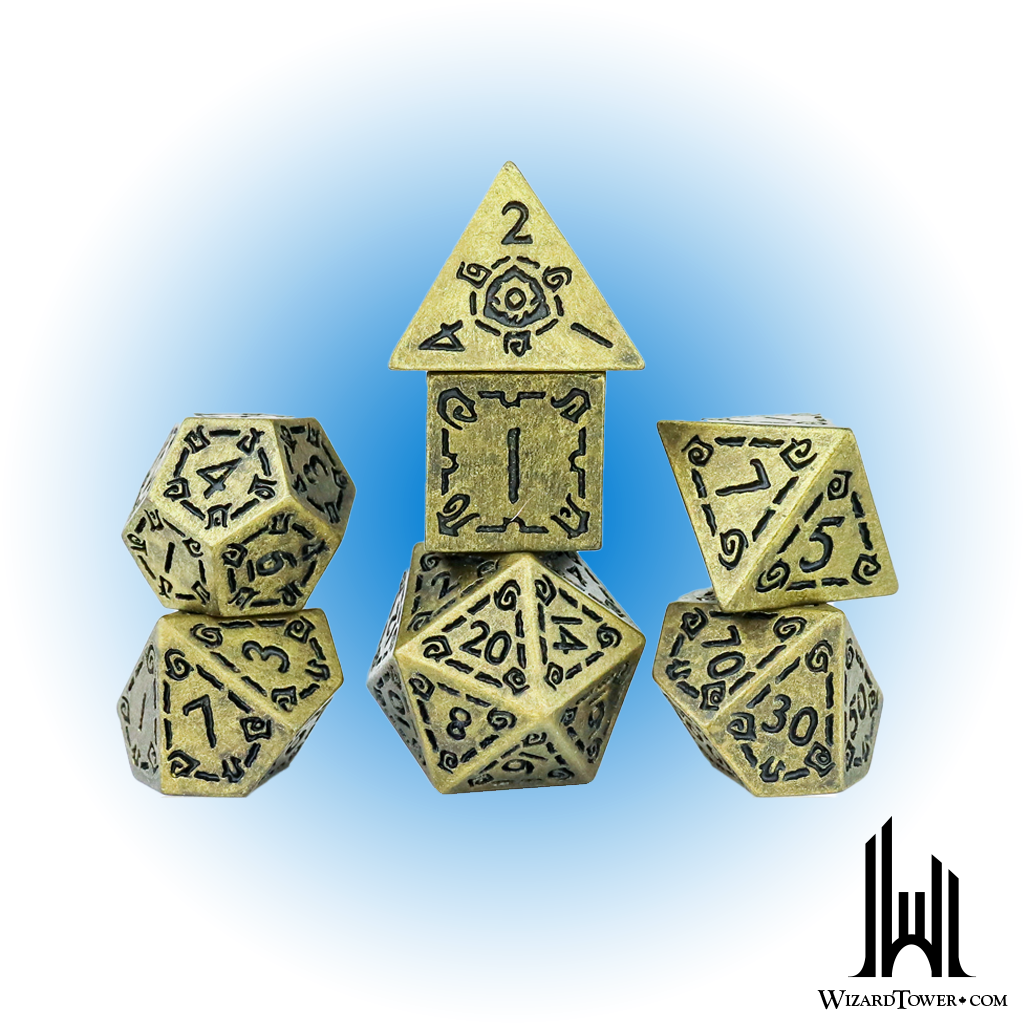 Dice Set - Metal Illusory Gold 7ct