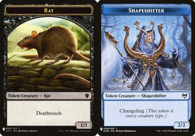 Rat (003) // Shapeshifter (008) Double-Sided Token (PLST)