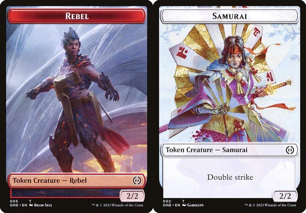 Rebel (005) // Samurai (002) Double-Sided Token - Foil