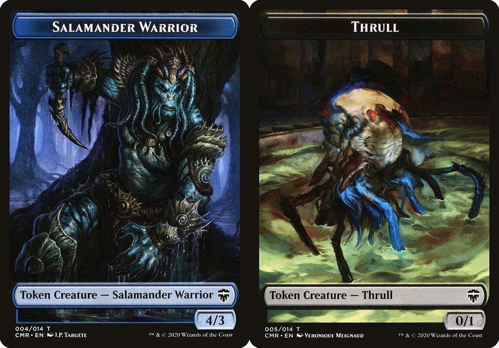 Salamander Warrior (004) // Thrull (005) Double-Sided Token - Foil