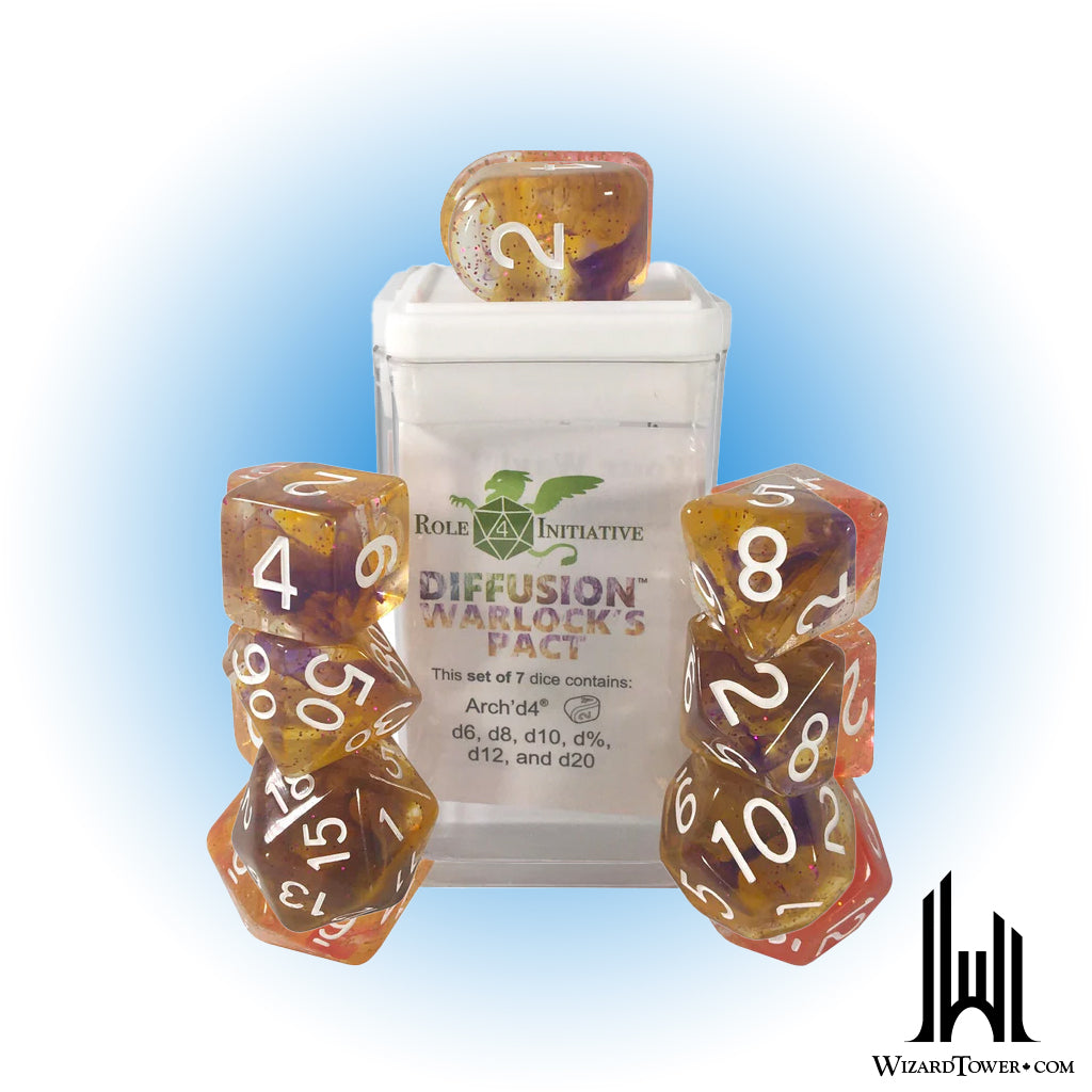 Dice Set - Diffusion Warlock's Pact Symbol 7ct
