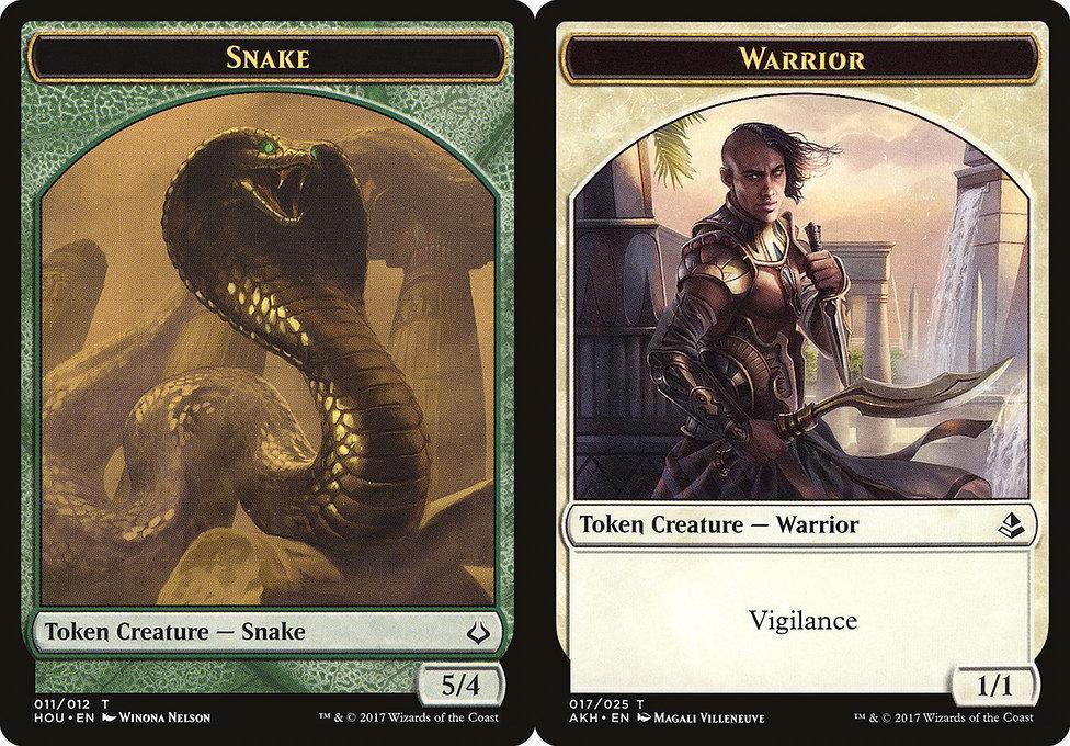 Snake (011) // Warrior (017) Double-Sided Token