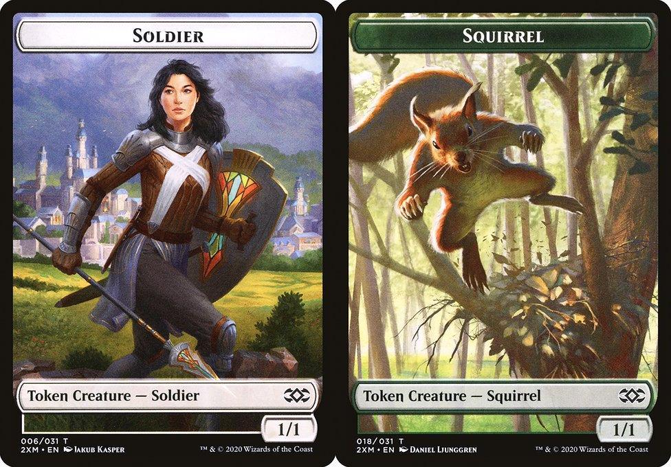 Soldier (006) // Squirrel (018) Double-Sided Token - Foil