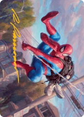 Spider-Man, Web-Slinger (04/54) Art Card (ASMP) - Gold-Stamped Signature