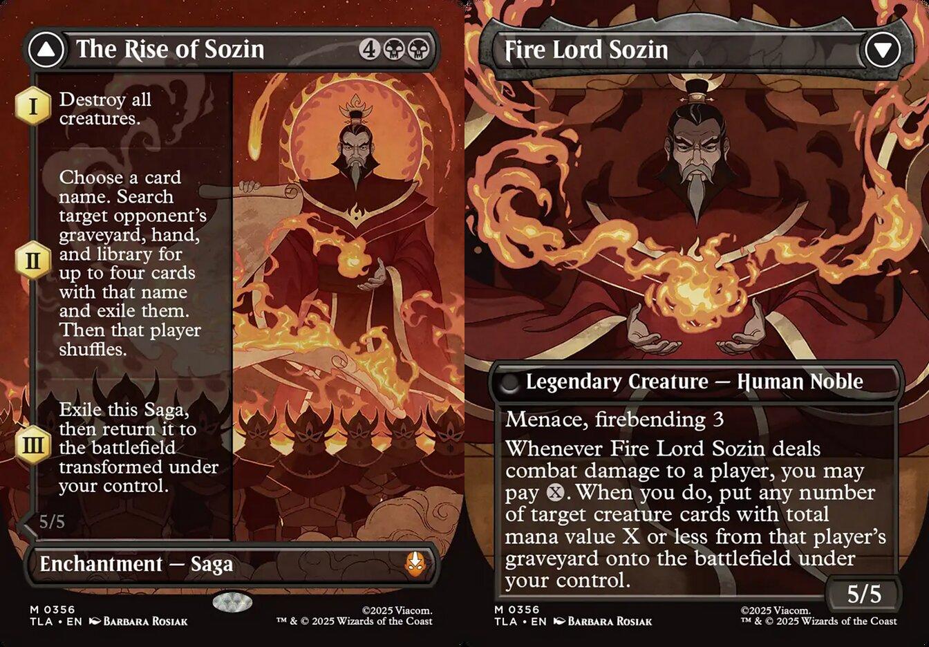 The Rise of Sozin // Fire Lord Sozin (0356) (Borderless) (TLA) - Foil