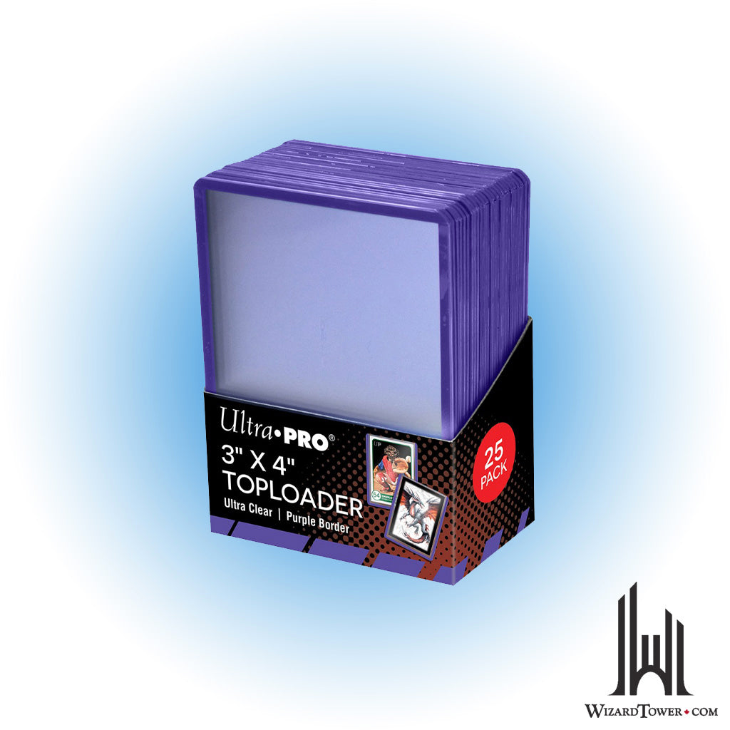 Toploader - Purple Border 3" x 4" Pack of 25