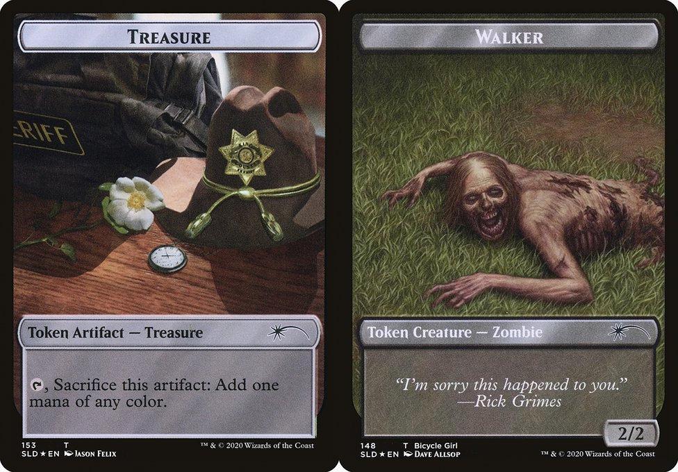 Treasure (153) // Walker (148) Double-Sided Token - Foil