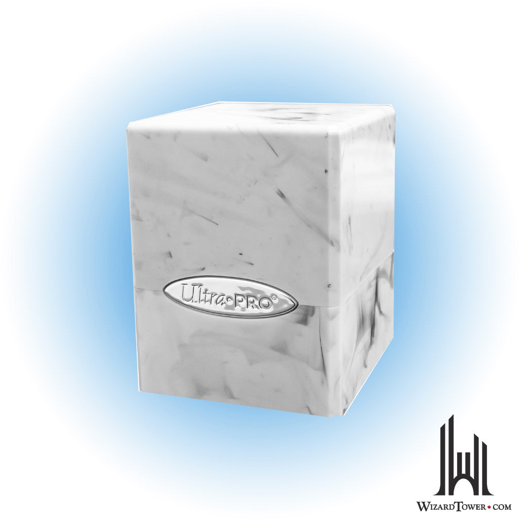 Deck Box - Satin Cube - White / Black 100+