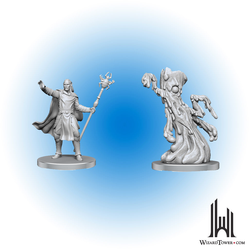Unpainted Miniature - Dungeons & Dragons - Drow Mage & Yochlol