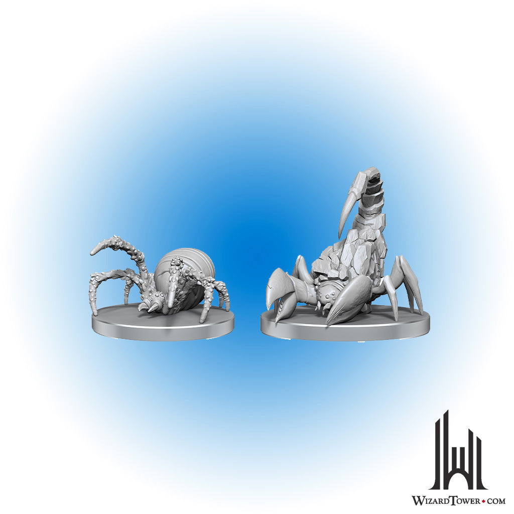 Unpainted Miniature - Pathfinder - Cave Scorpion and Hunting Spider