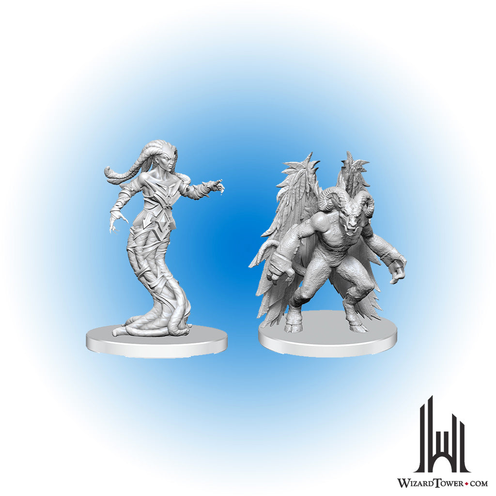 Unpainted Miniature - Pathfinder - Gylou and Ferrugon