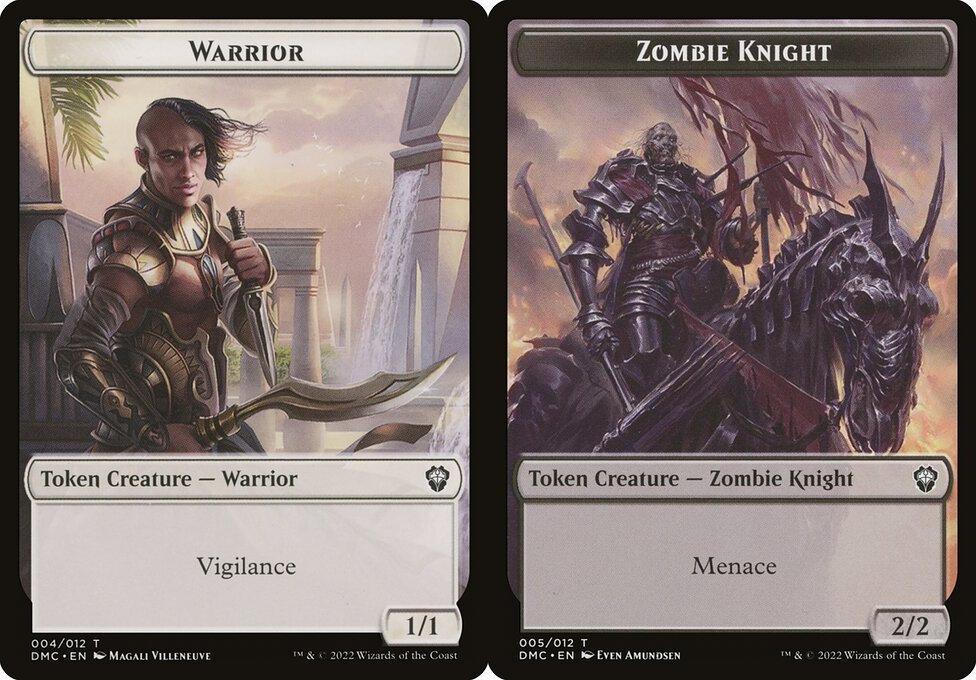 Warrior (004) // Zombie Knight (005) Double-Sided Token