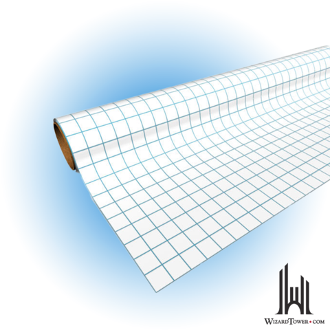 Gaming Paper - Square Grid Roll - White 1"